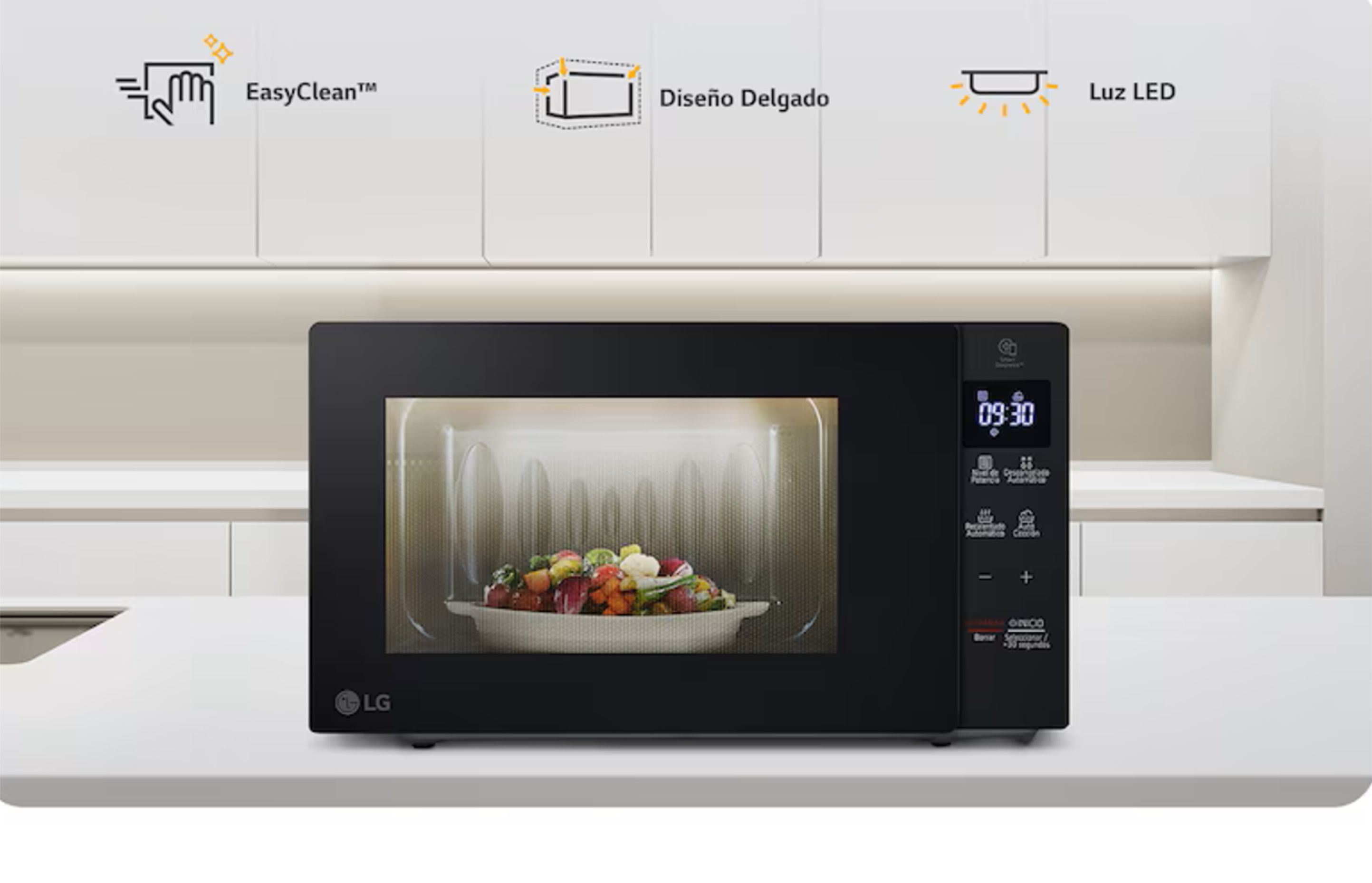 Horno Microondas Negro 20L LG MS2032GAS